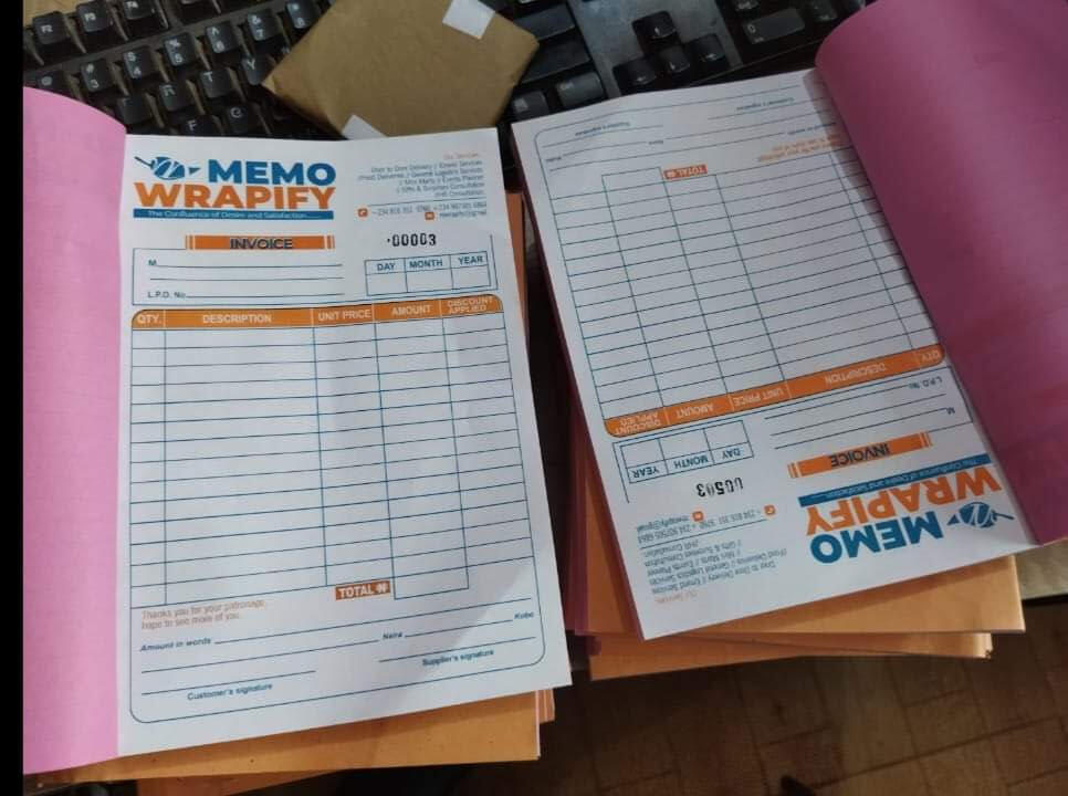 Two Colors invoice